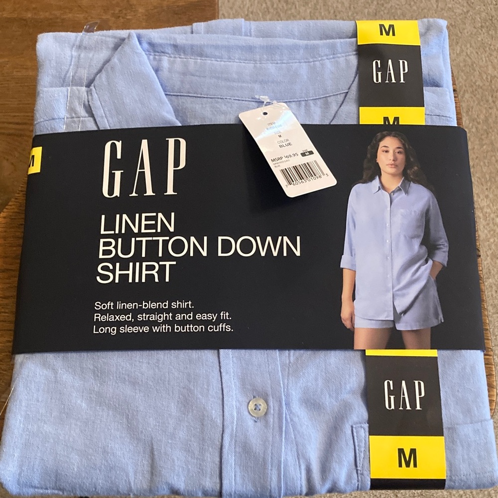 GAP Linen Button Down Shirt NWT